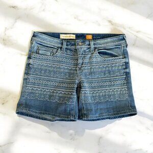 PILCRO AND THE LETTERPRESS Embroidered Denim Shorts Size 29